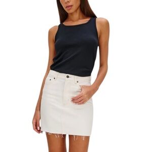 Rails Highland Mini Skirt Denim in Ecru
